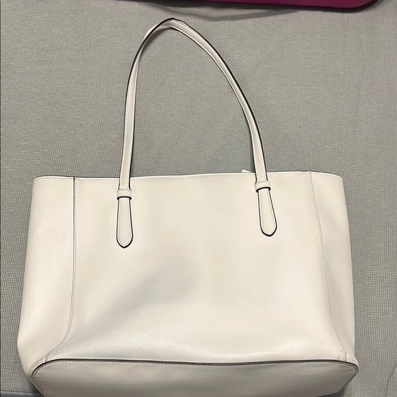 Kate Spade White Leather Tote with Silver Hardware - Picture 7 of 7